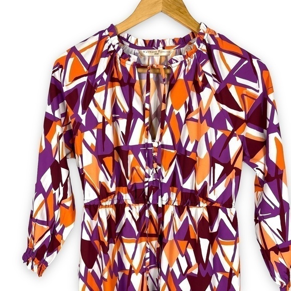 4 for $40 SALE! Wayward Fancies by eShakti Abstract Dress, Maroon Multi, Size 6 - Picture 6 of 13